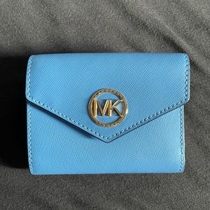 Michael Kors trifold wallet, blue